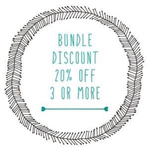Take 20% off bundles of 3 or more items!